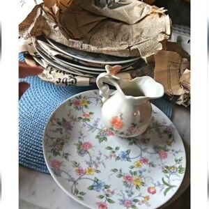 9pce set 8 fine China set matching  Porcelain Takahashi Flower Butterfly pitcher